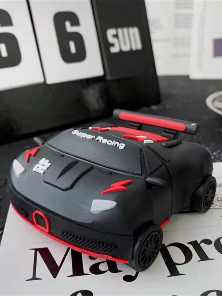 3D Sports Car 'Bugatti Chiron Black' Premium AirPods Case Shock Proof Cover