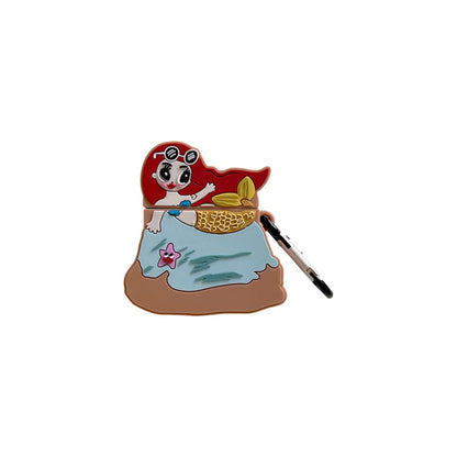 Cute 3D Little Mermaid Cartoon Premium AirPods Case Shock Proof Cover