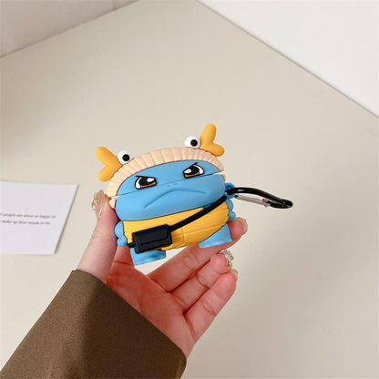 3D Cute Pokemon 'Bonote Angry Squirtle' Premium AirPods Case Shock Proof Cover