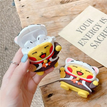 3D Pokemon  Pikachu 'White Hat' Premium AirPods Case Shock Proof Cover