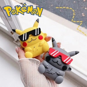 3D Pokemon 'Pikachu Eye Glasses' Premium AirPods Case Shock Proof Cover