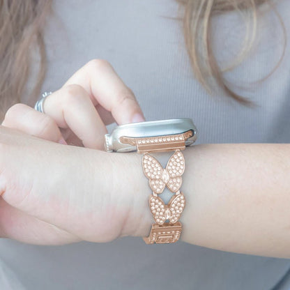 Amabilis Diamond Butterfly Stainless Steel Band