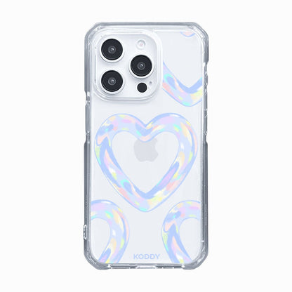 Blue Bubble Pattern Hearts Phone Case