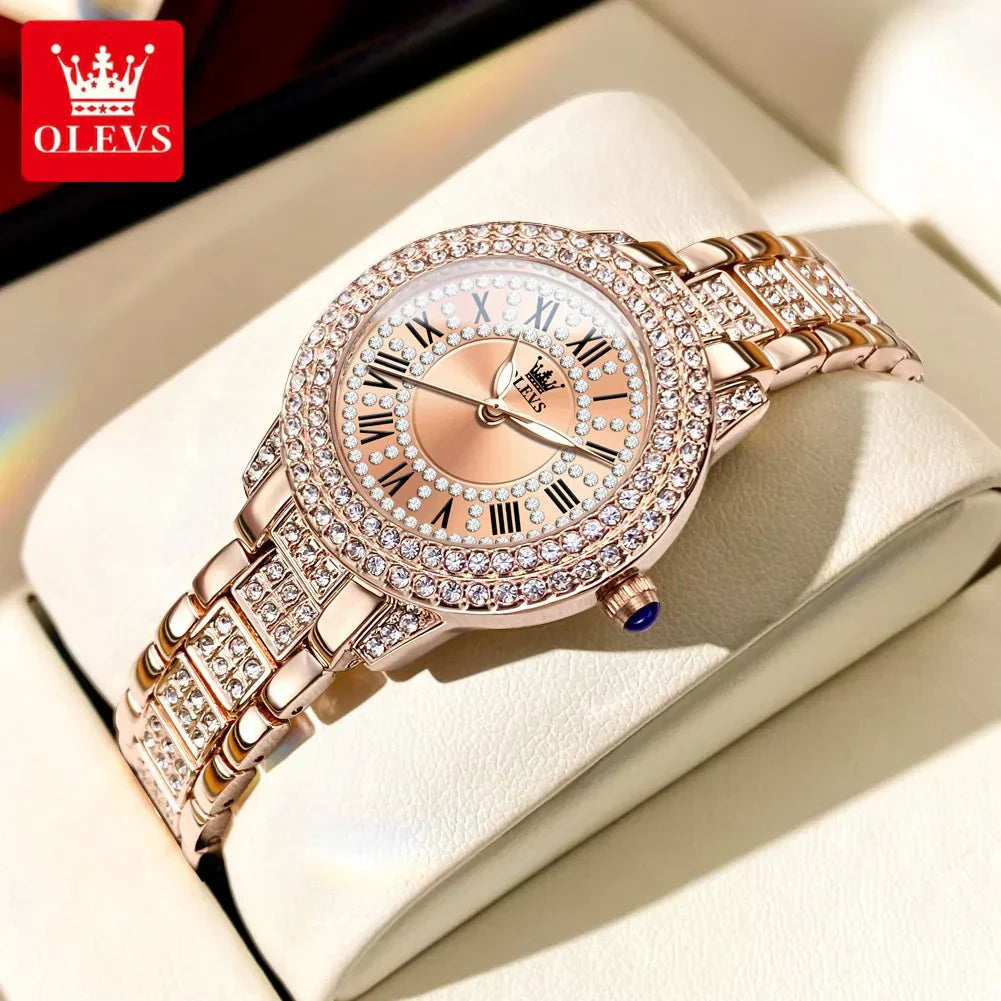 Diamond Éclat - Luxe Roman Dial Quartz Watch