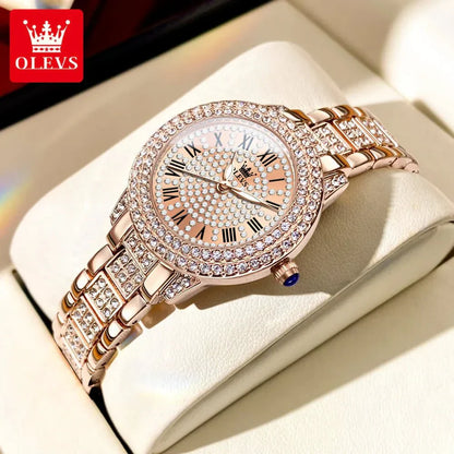 Diamond Éclat - Luxe Roman Dial Quartz Watch