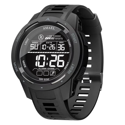 Elevate Your Style with the 8105 Digital Sports Watch - 50M Waterproof LED Stopwatch!