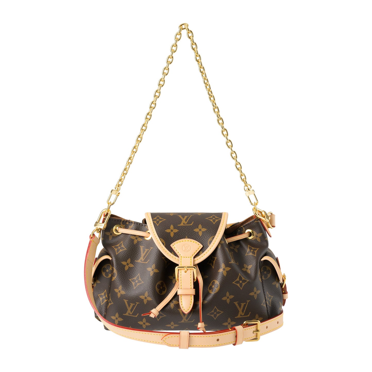 Luxurious Designer Leather Handbag with Gold Chain Details