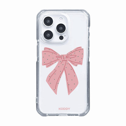 Polka Dot Pink Ribbon Phone Case - KODDY