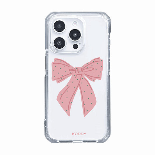 Polka Dot Pink Ribbon Phone Case - KODDY