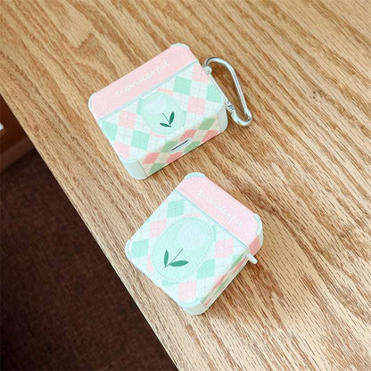 Rhombus Pattern 'Tulip Flower' AirPods Pro Case Shock Proof Cover