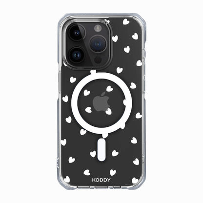 Pure White Hearts Phone Case