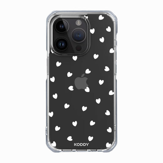 Pure White Hearts Phone Case - KODDY