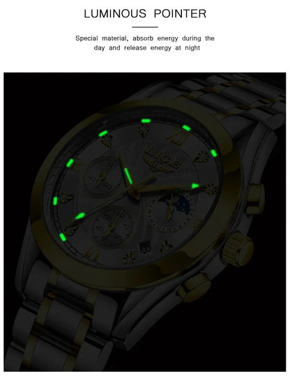 Shark & Sapphire Golden Radiance Luxury Women's Watch