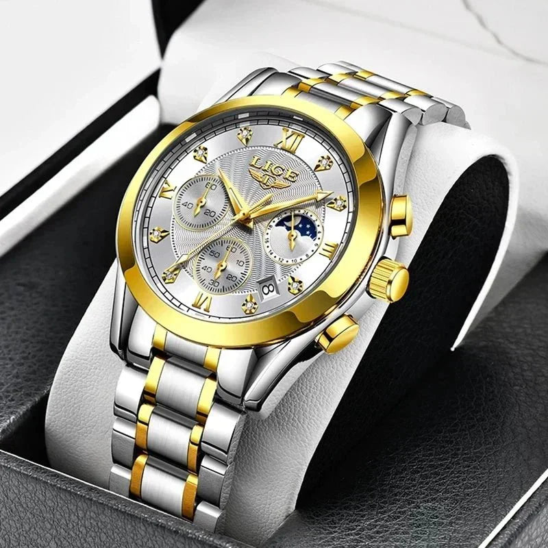 Shark & Sapphire Golden Radiance Luxury Women's Watch