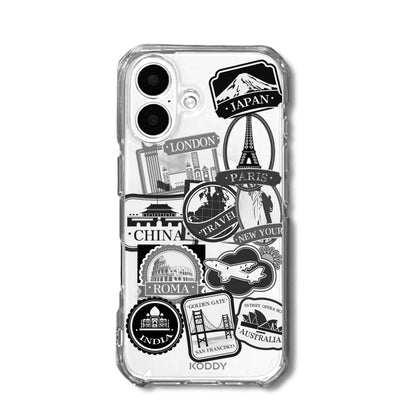 World Travel Stickers Phone Case - KODDY
